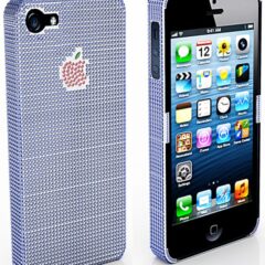 iPhone 5 case 18kt white gold and 2,830 sapphires worth $100,000