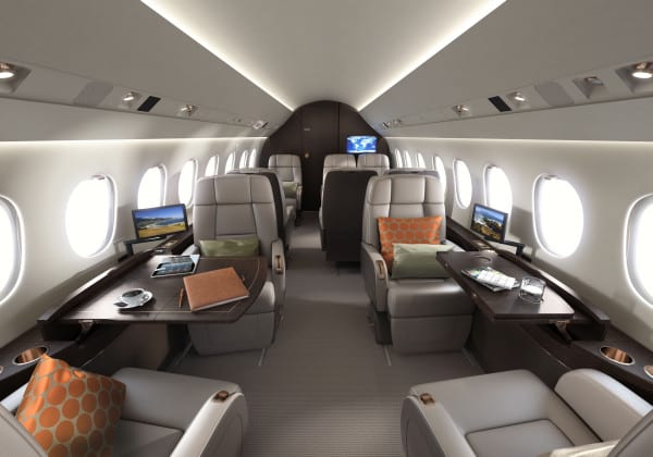 Dassault Falcon 2000LXS cabin