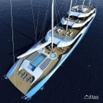 Project Atlas – a 110m motor yacht that utilises the sail power