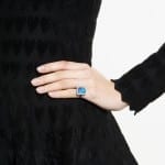 18k white gold ring from Kimberly McDonald black dress